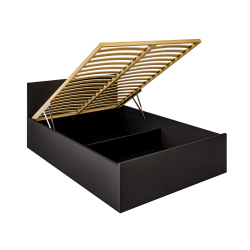 Łóżko sypialniane Czarne 140x200