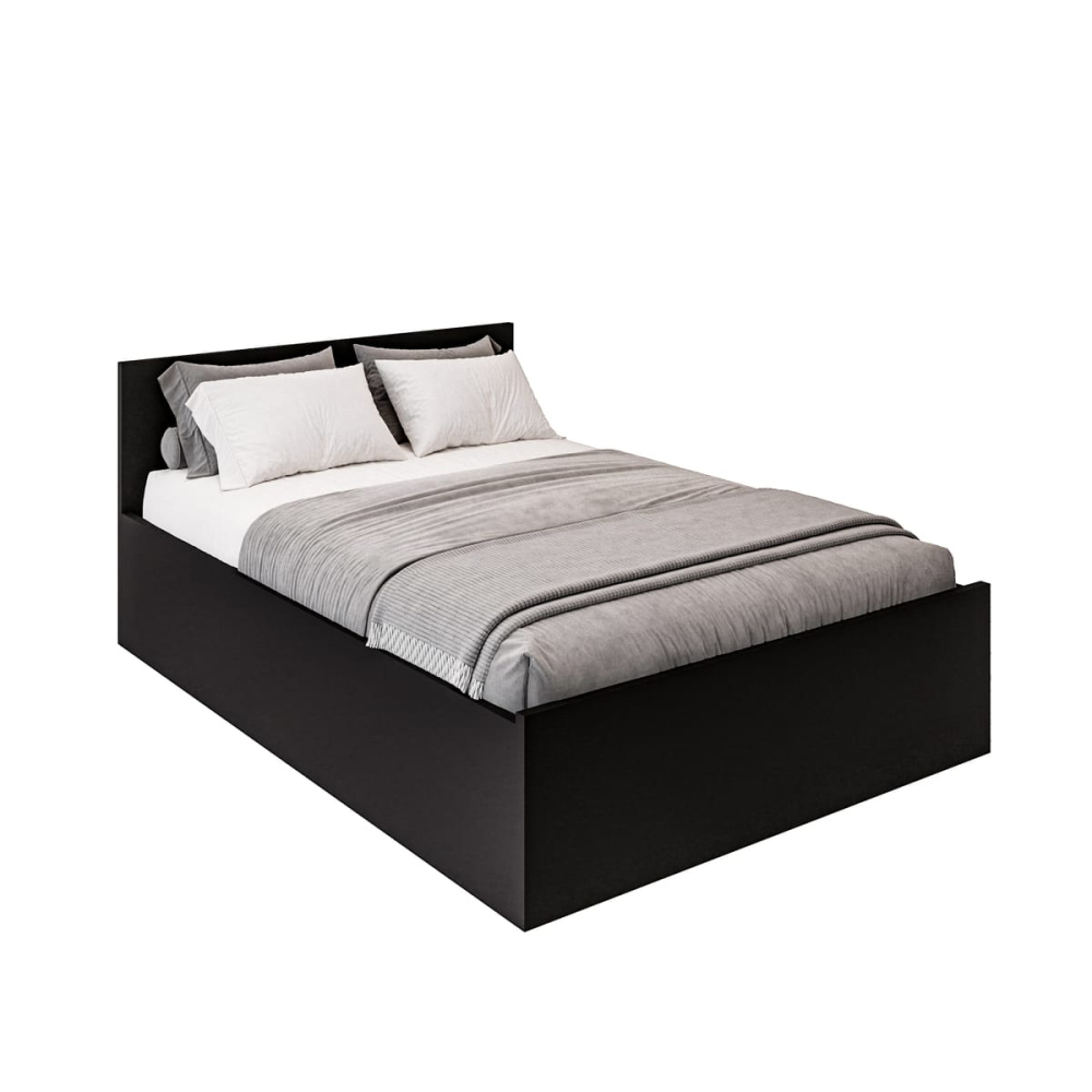 Łóżko sypialniane Czarne 140x200