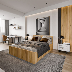 Łóżko sypialniane Mia Złoty Dąb 140x200