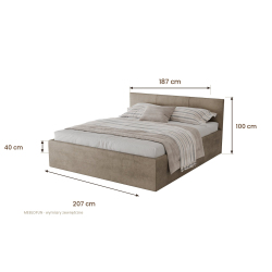 Łóżko tapicerowane DONA 180x200 cm - 10 kolorów
