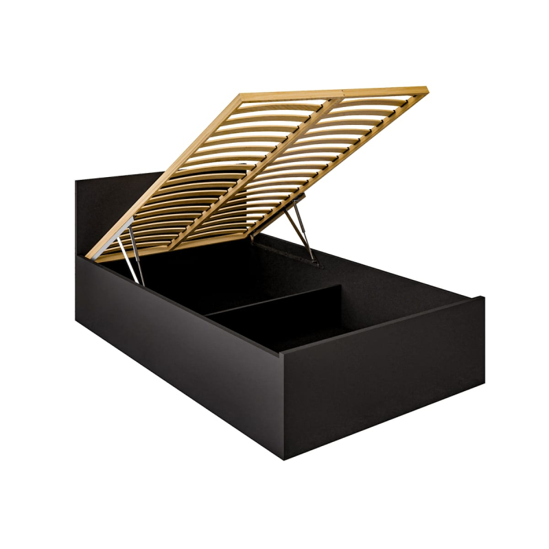 Łóżko pojedyncze Czarne 120x200