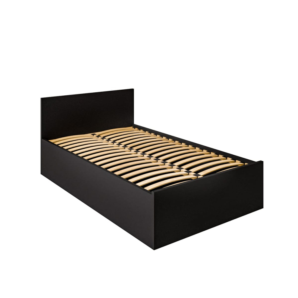 Łóżko pojedyncze Czarne 120x200