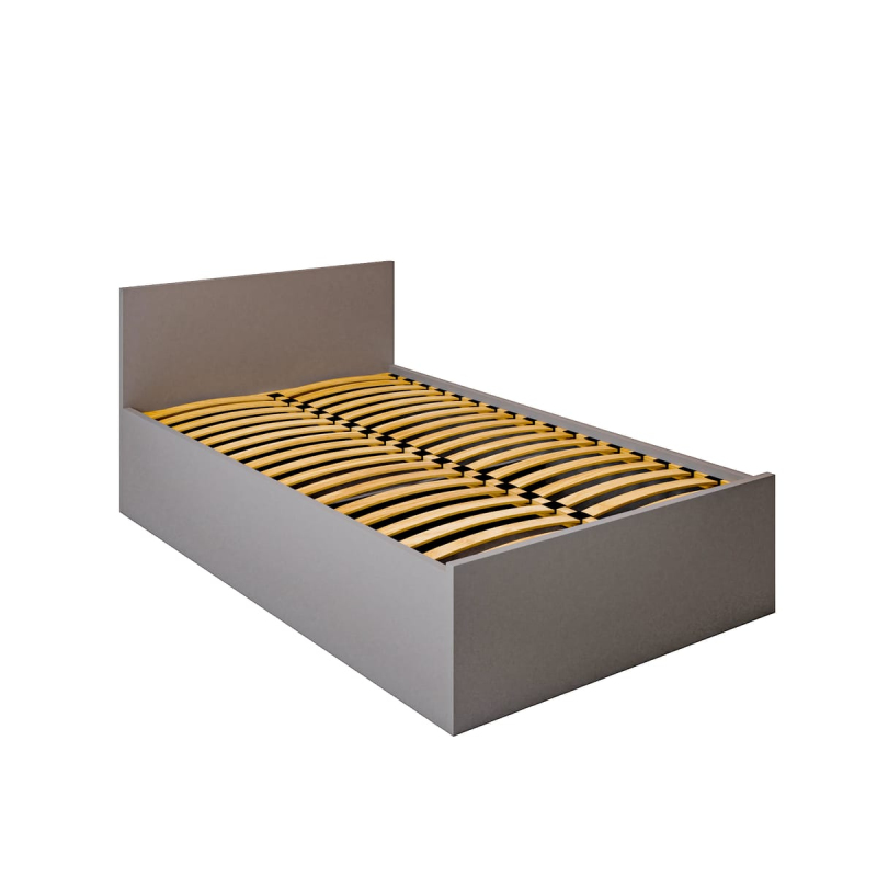 Łóżko pojedyncze Szare 120x200